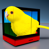 canary in a television